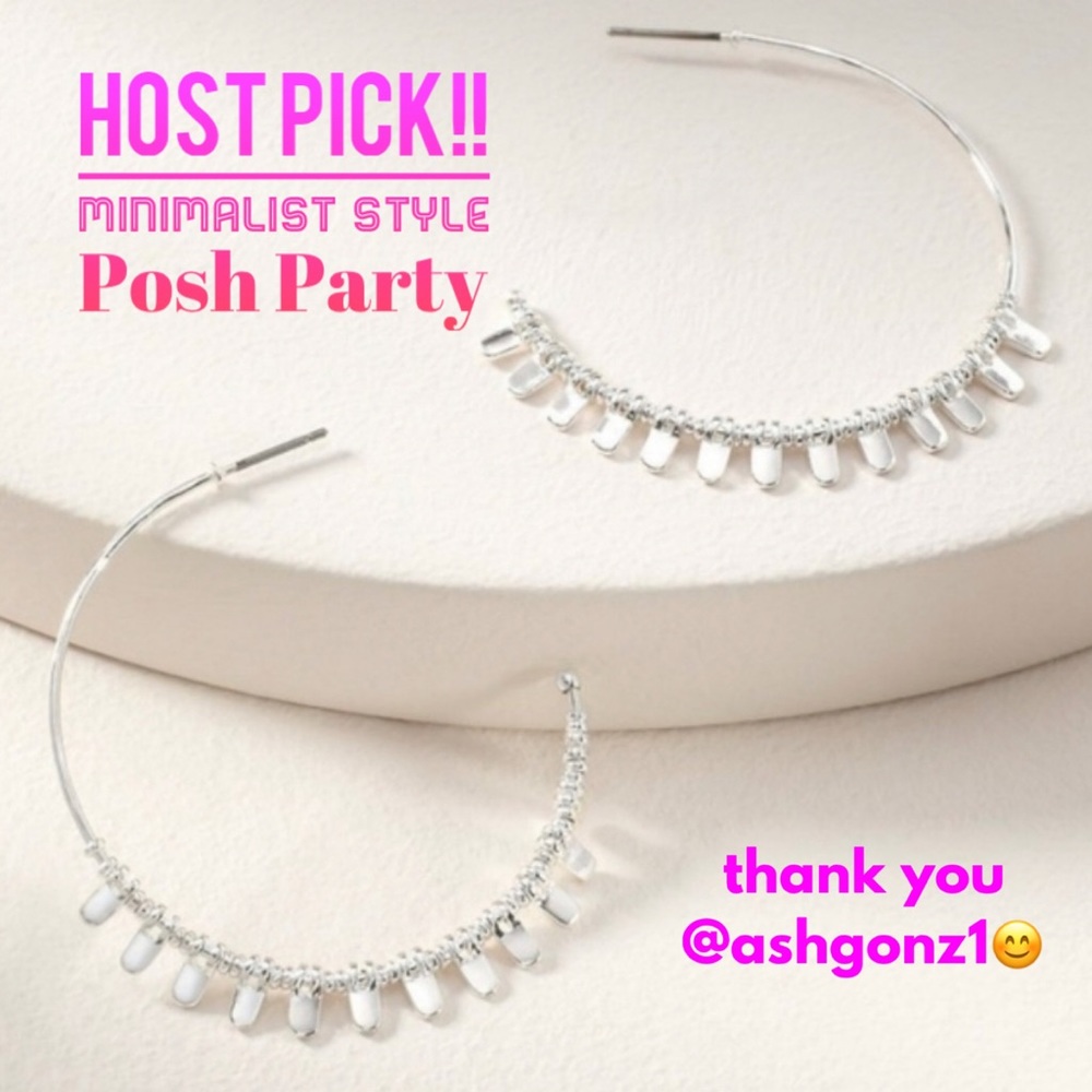 Stella & Dot | SILVER Shimmering Delicate Petal Hoops